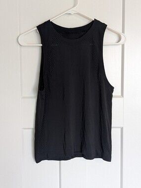 Lululemon Black Race Length Tank sz 4